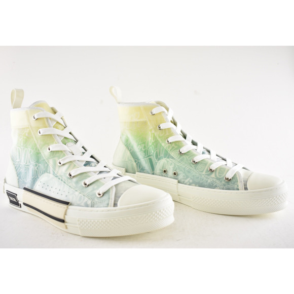 Dior Mens B23 Shawn Stussy Multicolor Logo High Top Lace Up Flat Sneaker 44 11 - Picture 4 of 15